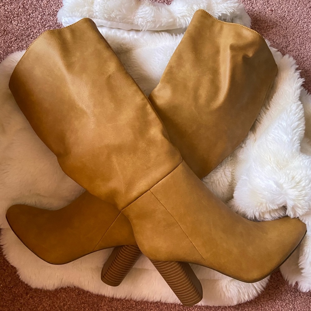 Over the calf boots. JustFab. NEVER WORN!